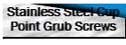 Stainless Steel Cup Point Grub Screws