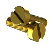 Brass slotted cheese head machine screws